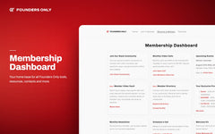 The Founders Only member dashboard